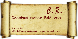 Czechmeiszter Rózsa névjegykártya